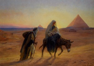 Flight into Egypt by Eugene Alexis Girardet