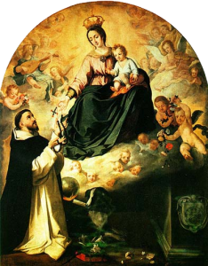 St. Dominic Receives The Rosary